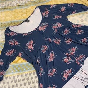 Torrid Babydoll Floral Top